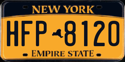 NY license plate HFP8120