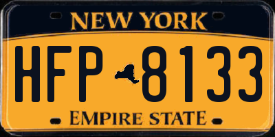 NY license plate HFP8133