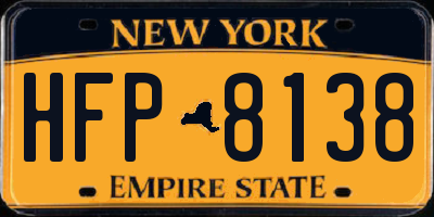 NY license plate HFP8138