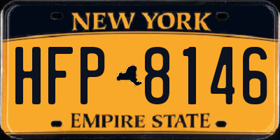 NY license plate HFP8146
