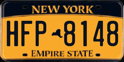 NY license plate HFP8148