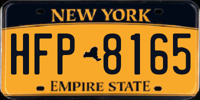 NY license plate HFP8165