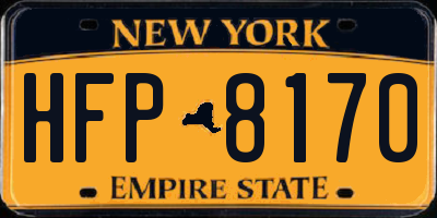 NY license plate HFP8170
