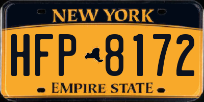 NY license plate HFP8172