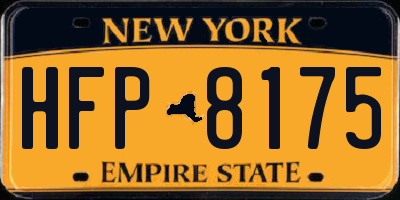NY license plate HFP8175