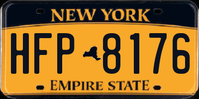 NY license plate HFP8176