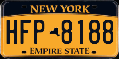NY license plate HFP8188