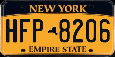 NY license plate HFP8206