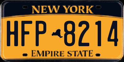 NY license plate HFP8214