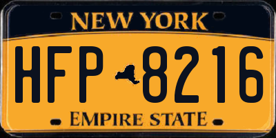 NY license plate HFP8216
