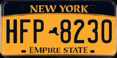 NY license plate HFP8230