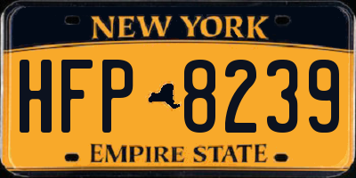 NY license plate HFP8239
