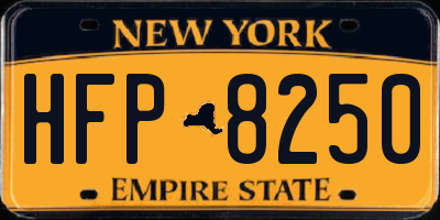 NY license plate HFP8250