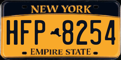 NY license plate HFP8254
