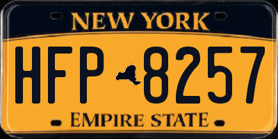 NY license plate HFP8257