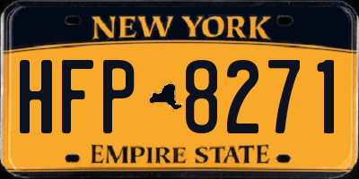 NY license plate HFP8271