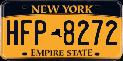 NY license plate HFP8272