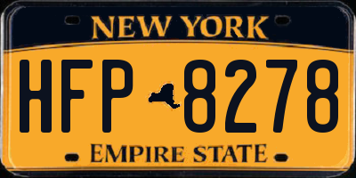 NY license plate HFP8278