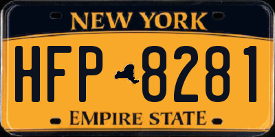 NY license plate HFP8281