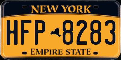 NY license plate HFP8283