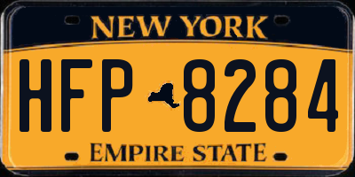 NY license plate HFP8284