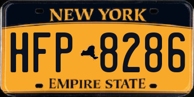NY license plate HFP8286