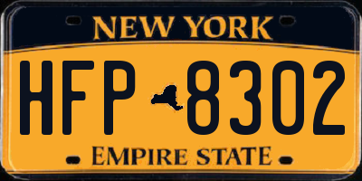 NY license plate HFP8302