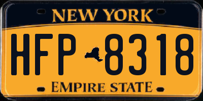 NY license plate HFP8318