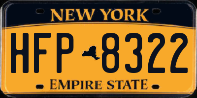 NY license plate HFP8322