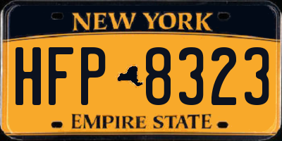 NY license plate HFP8323
