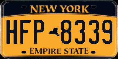NY license plate HFP8339