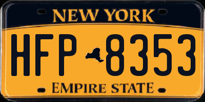 NY license plate HFP8353
