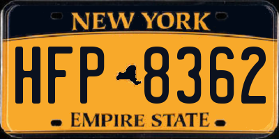NY license plate HFP8362