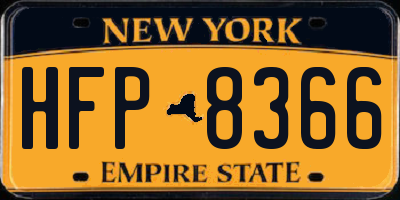 NY license plate HFP8366