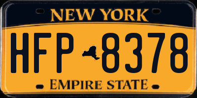 NY license plate HFP8378