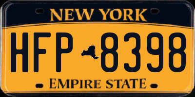 NY license plate HFP8398