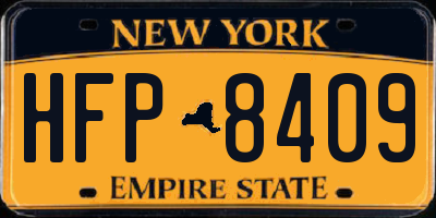NY license plate HFP8409