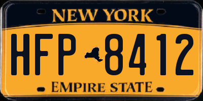 NY license plate HFP8412