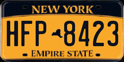 NY license plate HFP8423