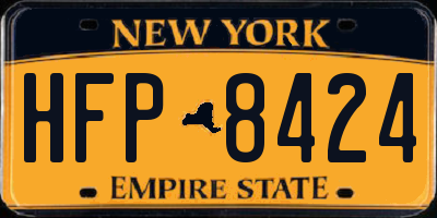 NY license plate HFP8424