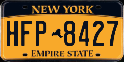 NY license plate HFP8427