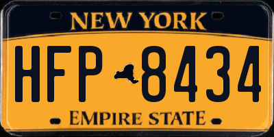 NY license plate HFP8434