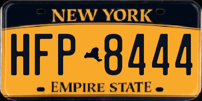 NY license plate HFP8444