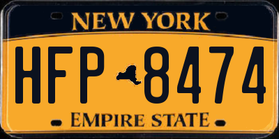 NY license plate HFP8474