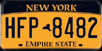 NY license plate HFP8482