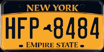 NY license plate HFP8484