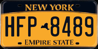 NY license plate HFP8489