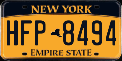 NY license plate HFP8494