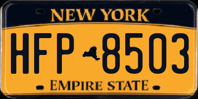 NY license plate HFP8503