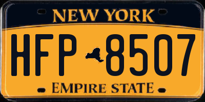 NY license plate HFP8507